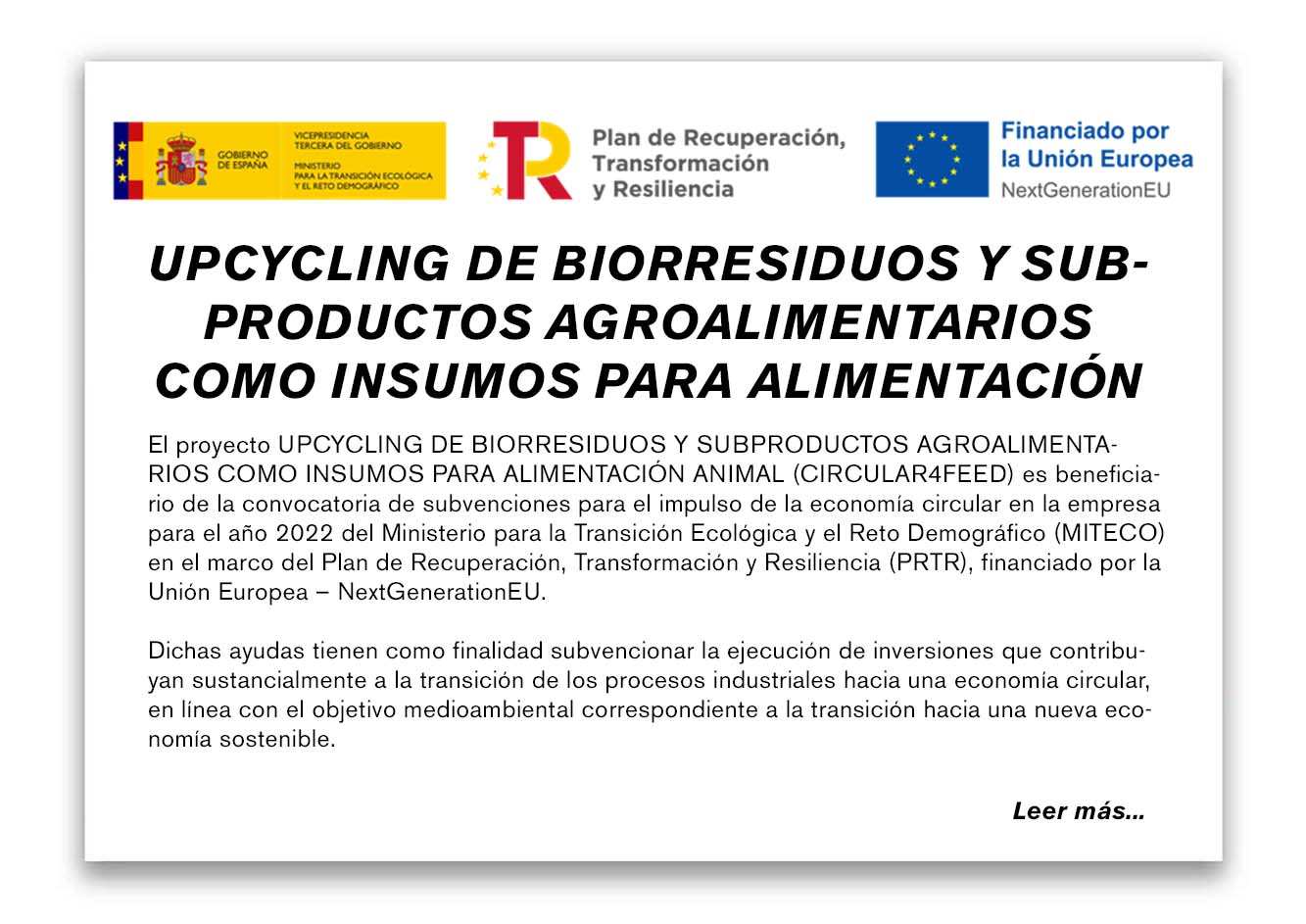 UPCYCLING DE BIORRESIDUOS